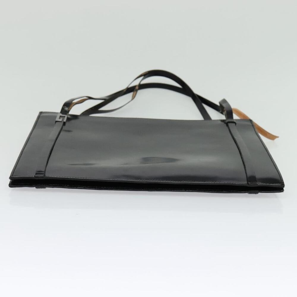 GUCCI Shoulder Bag Patent Leather Black Silver - Picture 10 of 16